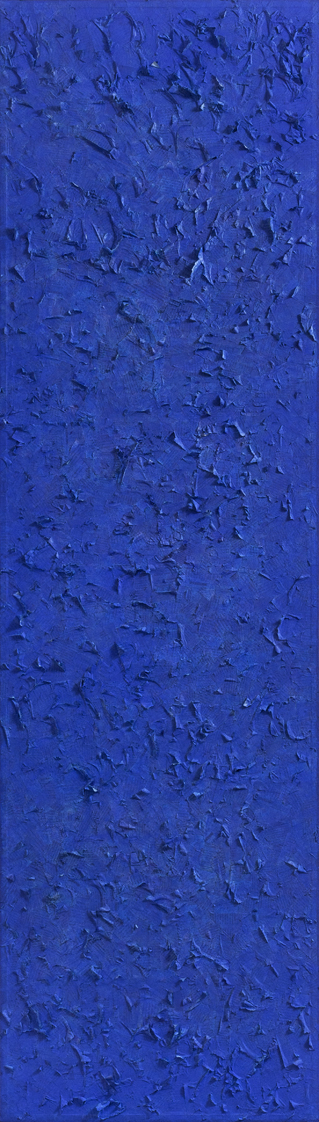 2015郁涛《撕开的蓝色》 综合材料 244cm×69cm 2015年
